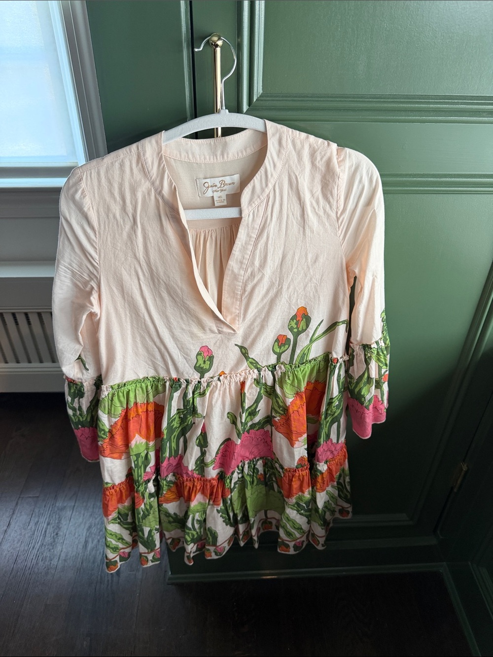 JB by Julie Brown Pink Floral Tiered Mini Dress